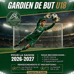 Recherche gardien U18